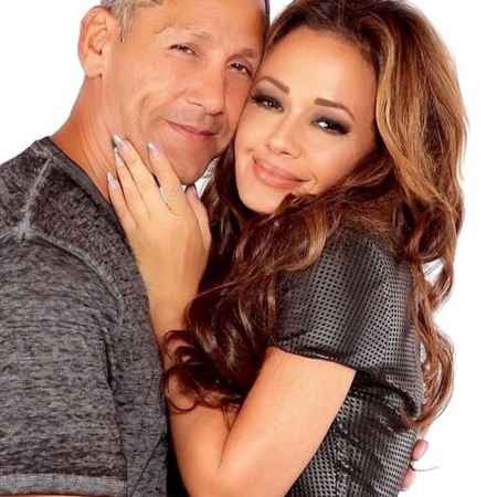  Angelo Pagan and Leah Remini share a happy moment